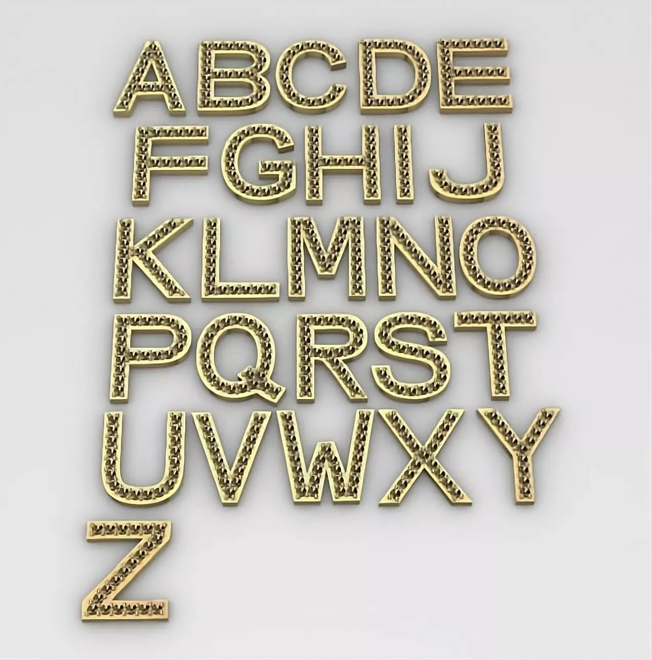 alphabet letters 3D print model_2