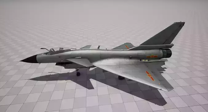 Rigged Chengdu J-10 Fighter 3D model