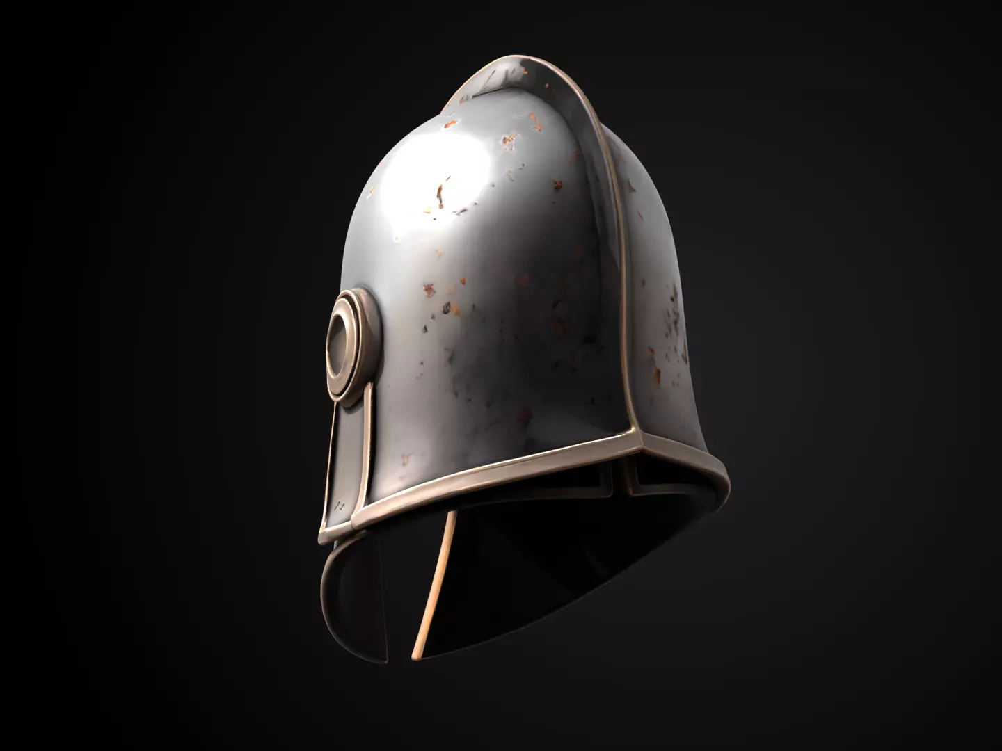 Stylized Medieval Helmet - Ironshade Executioner 3D print model_7