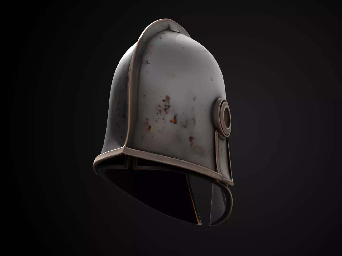 Stylized Medieval Helmet - Ironshade Executioner 3D print model_5