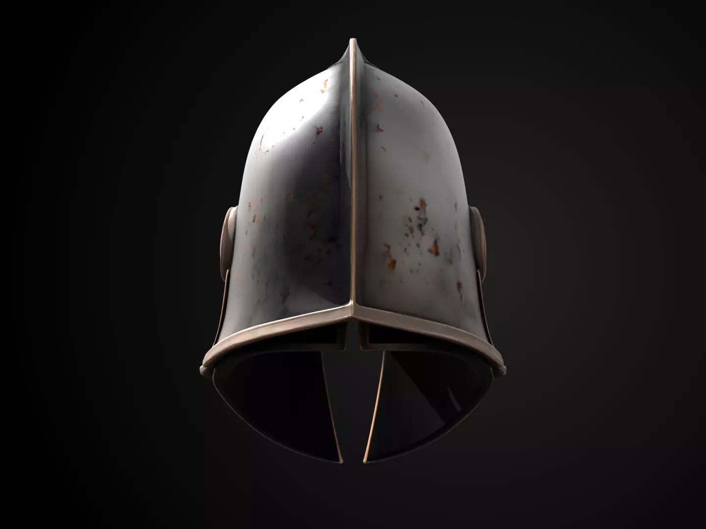 Stylized Medieval Helmet - Ironshade Executioner 3D print model_6