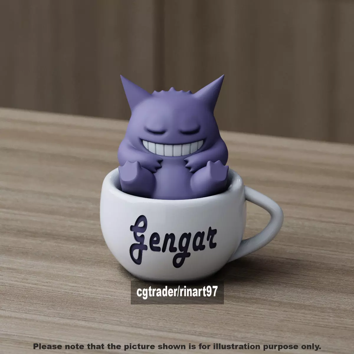 Gengar chill cup 3D print model_6