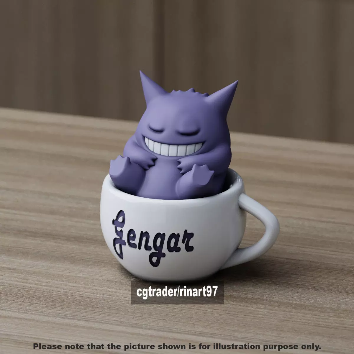 Gengar chill cup 3D print model_0