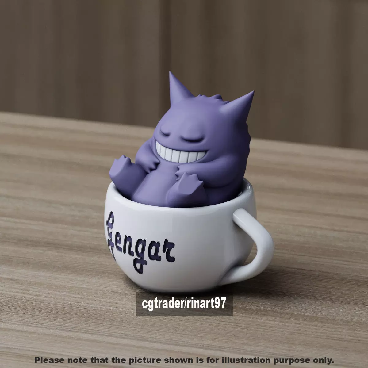 Gengar chill cup 3D print model_12