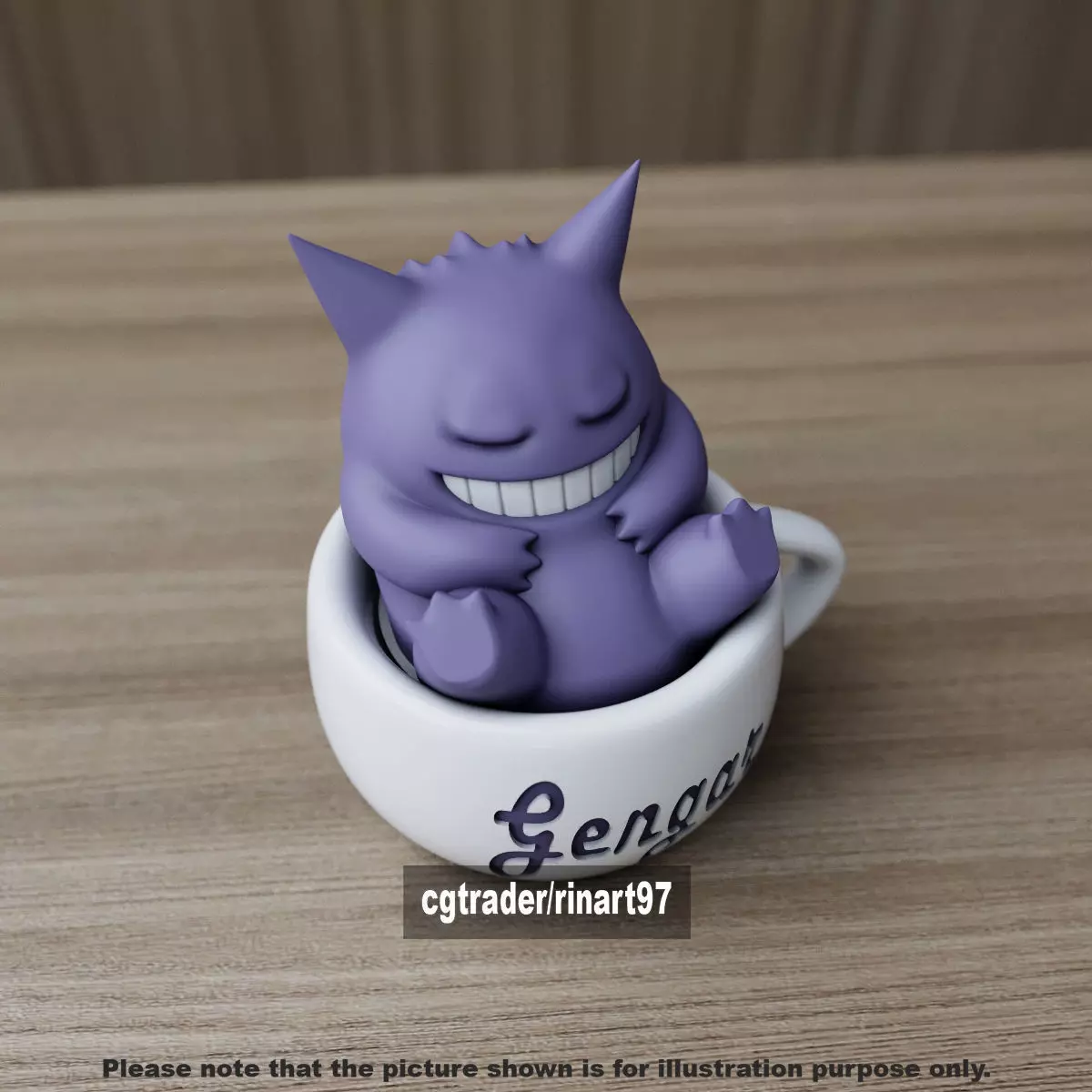 Gengar chill cup 3D print model_4