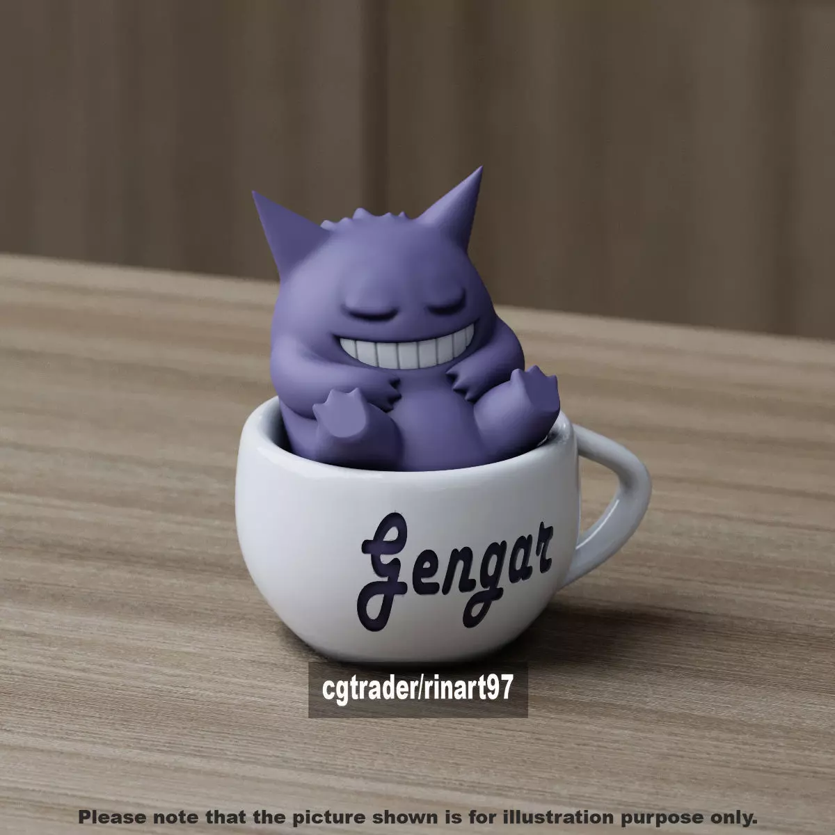 Gengar chill cup 3D print model_8