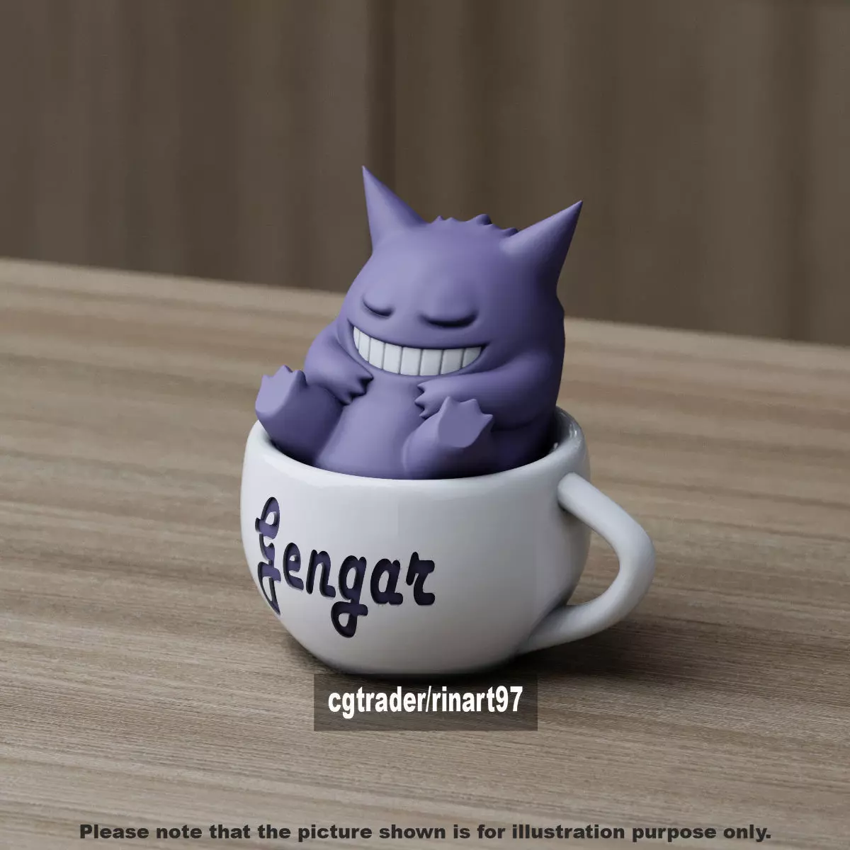 Gengar chill cup 3D print model_11