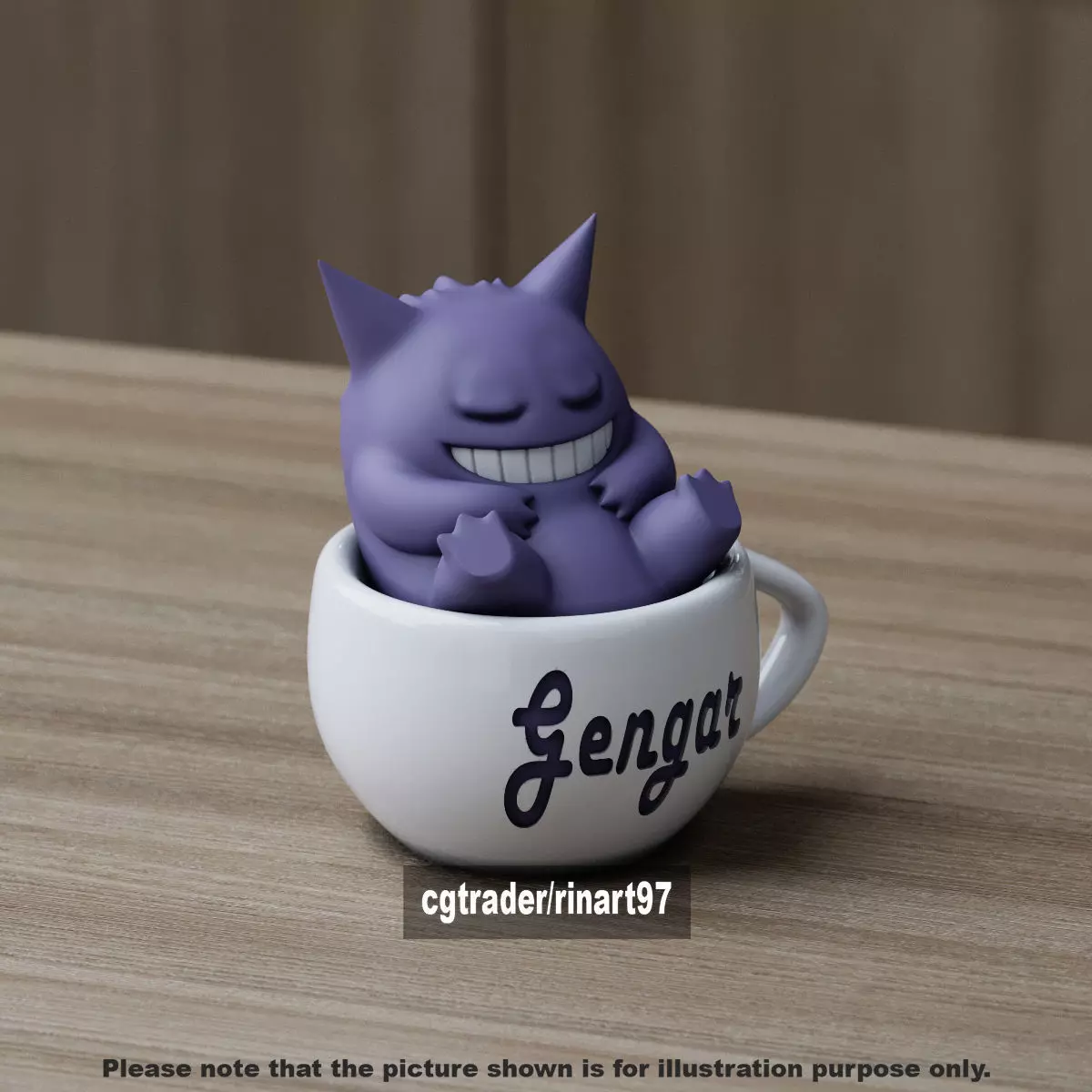 Gengar chill cup 3D print model_9