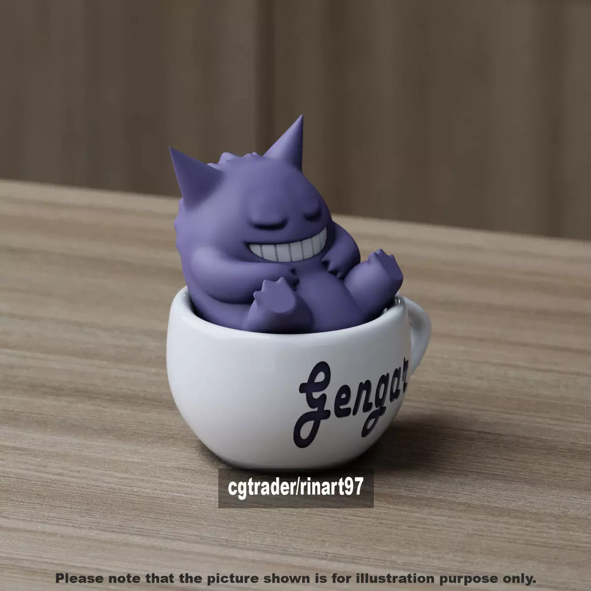 Gengar chill cup 3D print model_10
