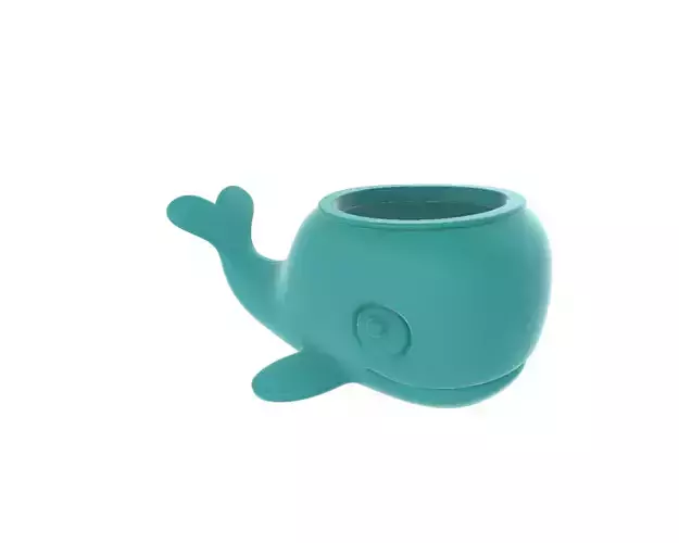 Cute Whale Planter Ocean Animal Pot 3D print model