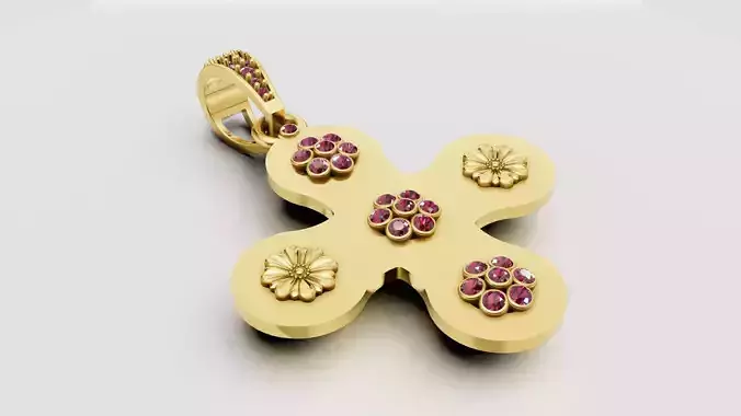 clover pendant  3D printable model  