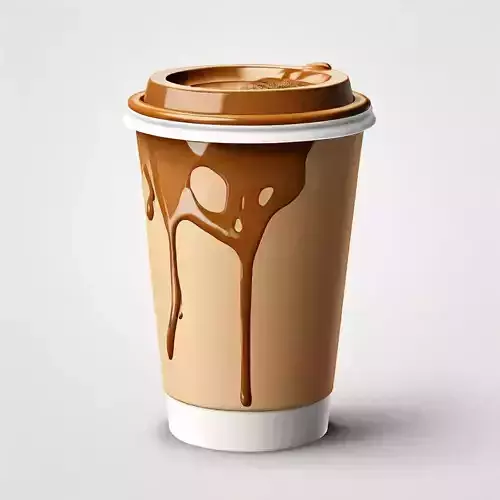 Realistic 3D Coffee Cup Model Low-poly 3D model