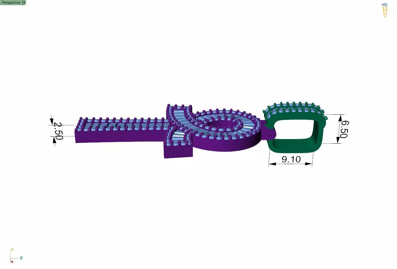 Custom Ankh Cross Pendant - Ankh Diamond Necklace  3D print model_7