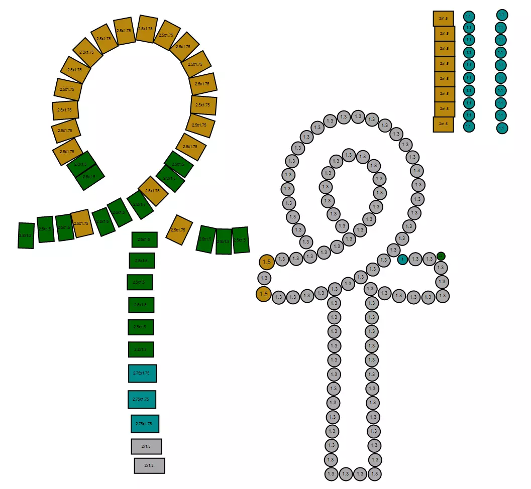 Custom Ankh Cross Pendant - Ankh Diamond Necklace  3D print model_13