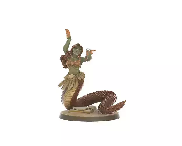 Jungle Serpent Priestess Fantasy Miniature 3D print model