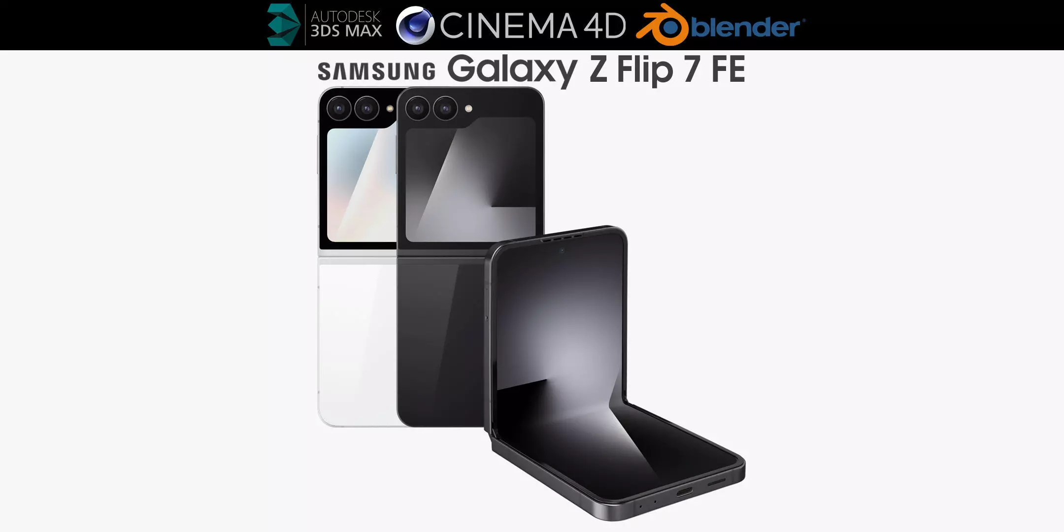 Samsung Galaxy Z Flip 7 FE All colors 3D model