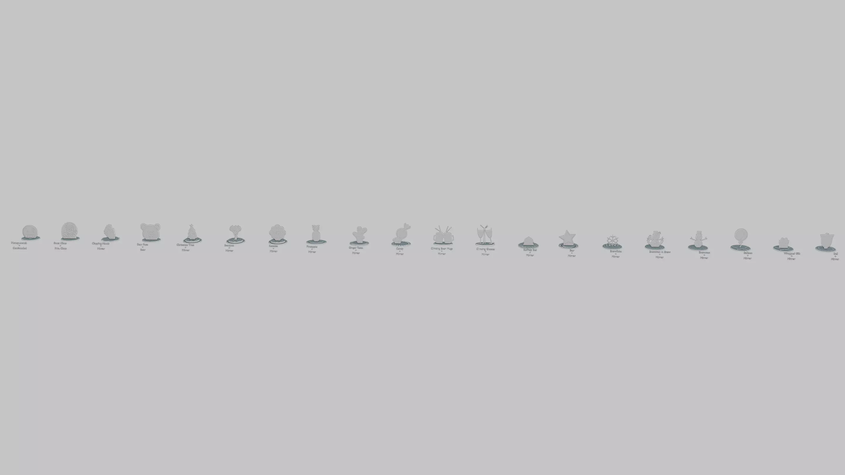 Christmas Cheer Pack Emoji Statues 3D print model_0