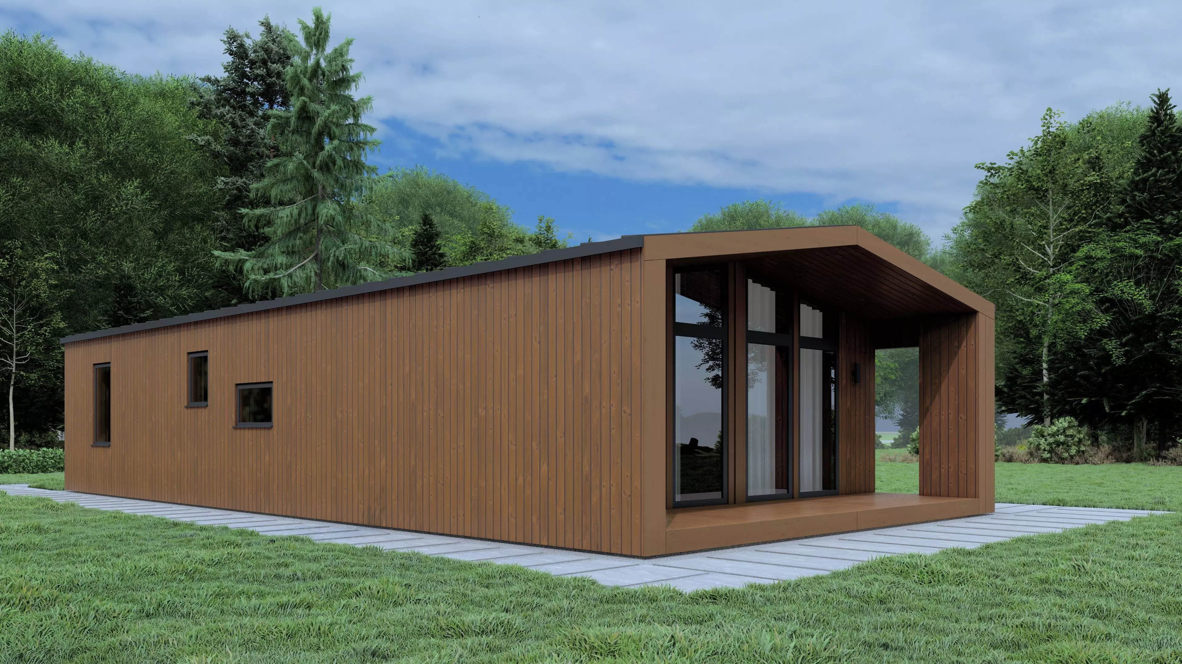Single-Storey Modular House 3D model_5