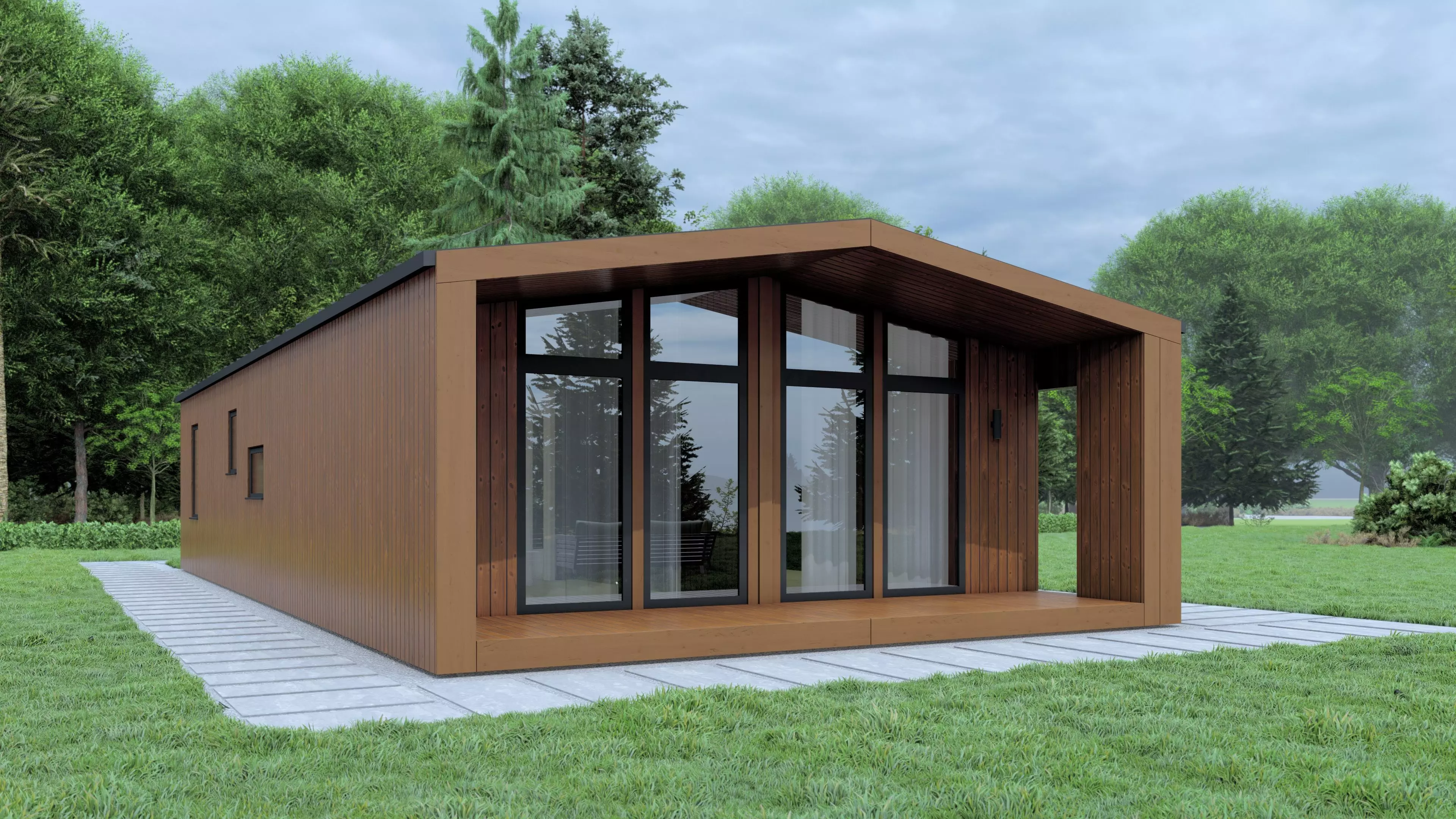 Single-Storey Modular House 3D model_3