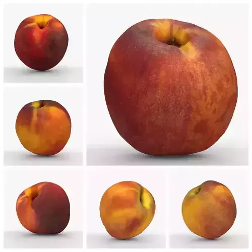 Photorealistic 3D scan of peaches 3D Model Collection 