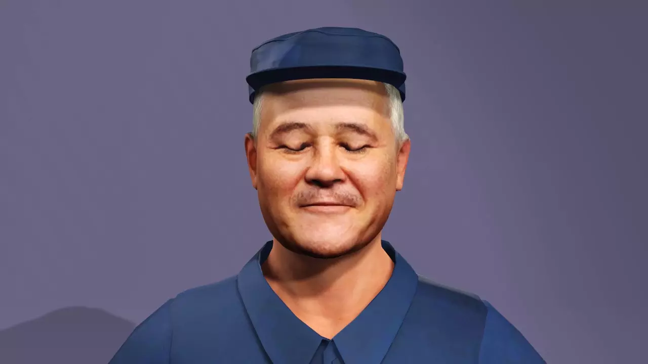 Realistic Comedy Character Zhao Benshan Chinese Comedy Actor 3D model_16