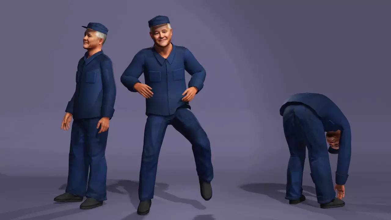 Realistic Comedy Character Zhao Benshan Chinese Comedy Actor 3D model_9