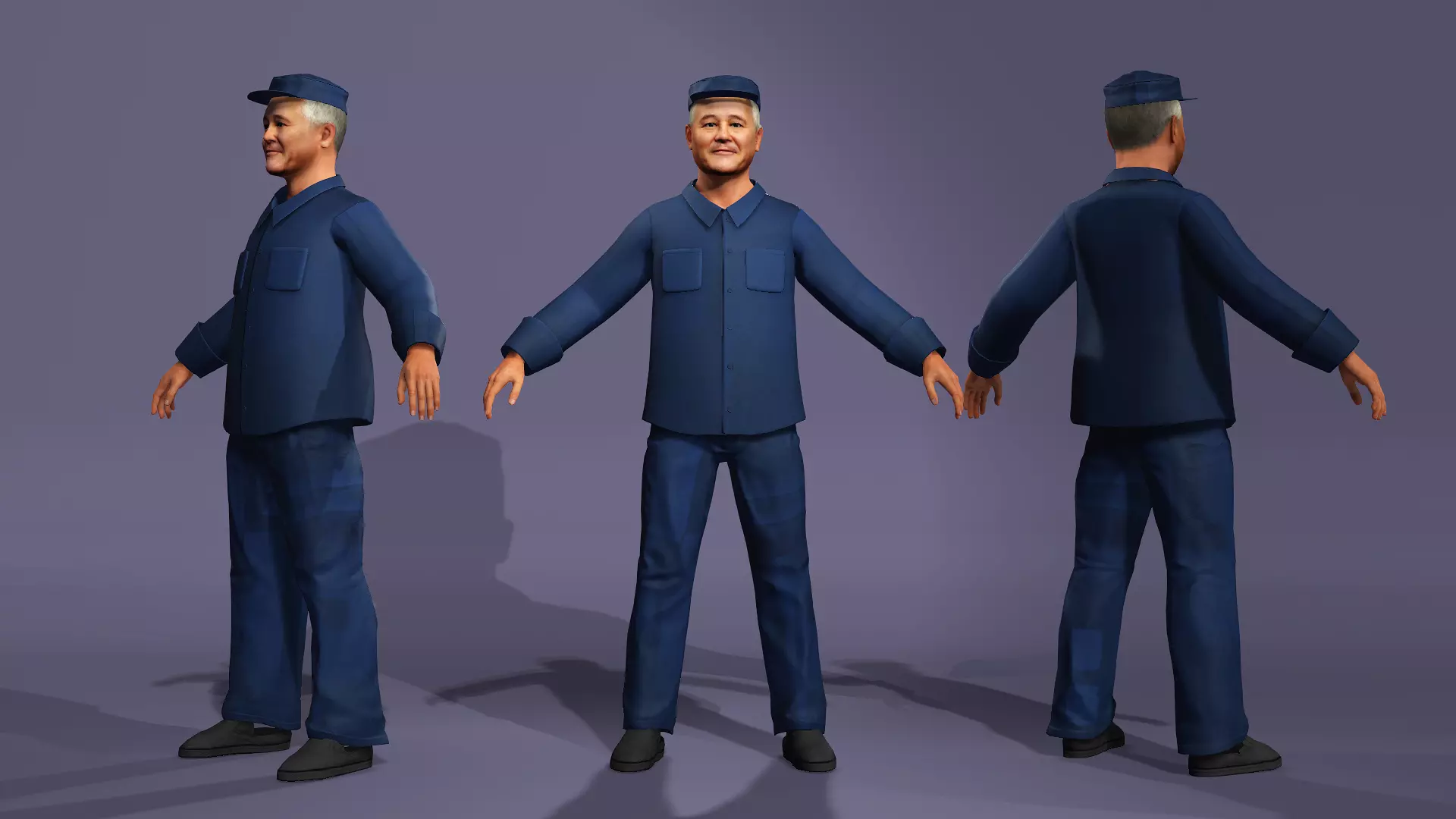 Realistic Comedy Character Zhao Benshan Chinese Comedy Actor 3D model_2