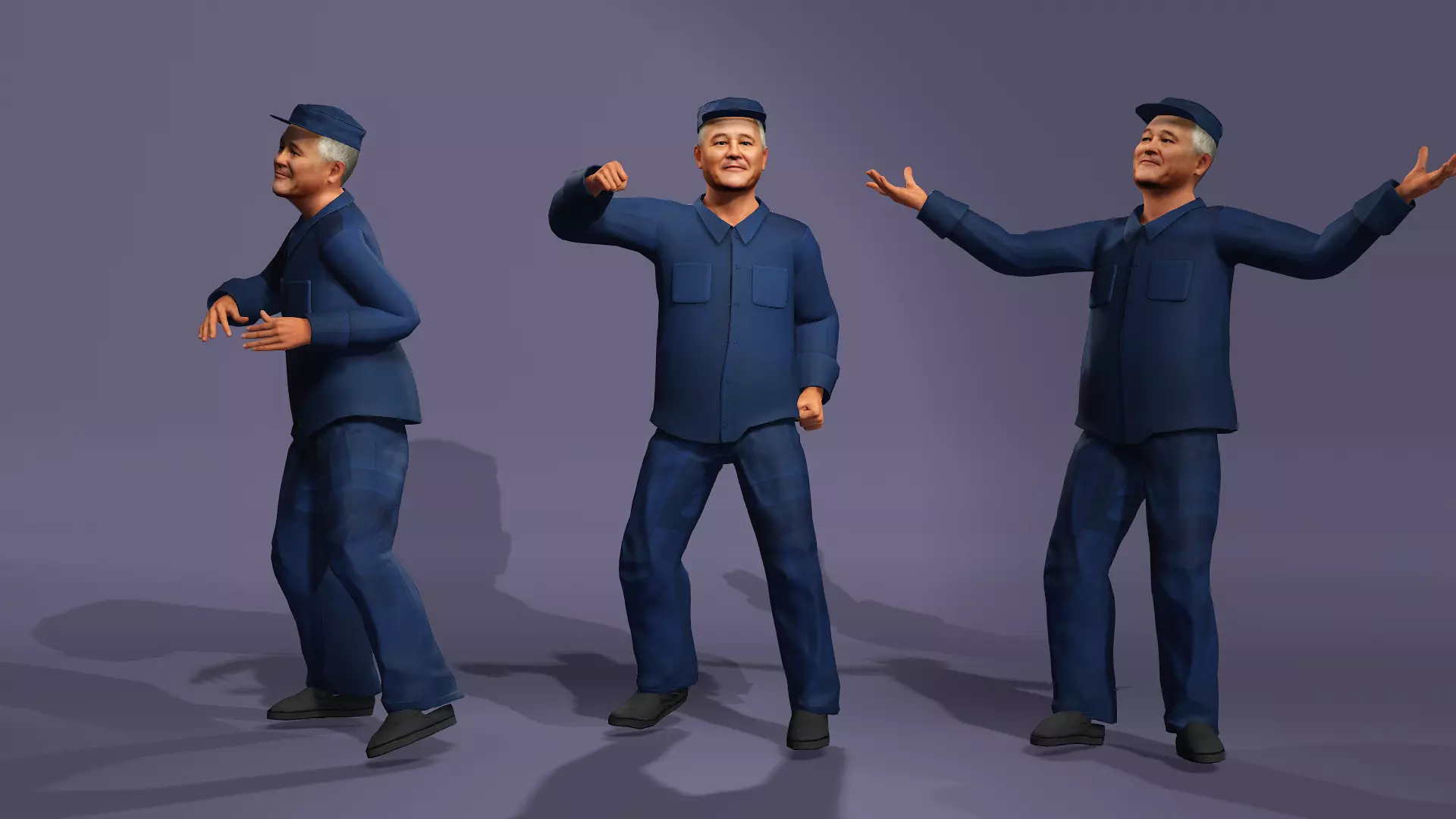 Realistic Comedy Character Zhao Benshan Chinese Comedy Actor 3D model_6