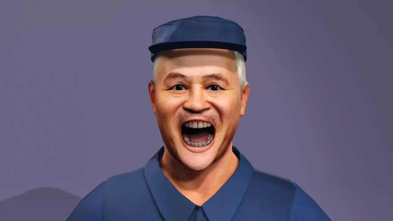 Realistic Comedy Character Zhao Benshan Chinese Comedy Actor 3D model_24