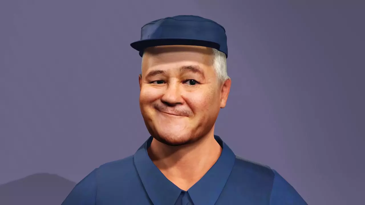 Realistic Comedy Character Zhao Benshan Chinese Comedy Actor 3D model_23