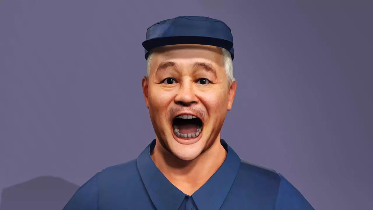 Realistic Comedy Character Zhao Benshan Chinese Comedy Actor 3D model_22