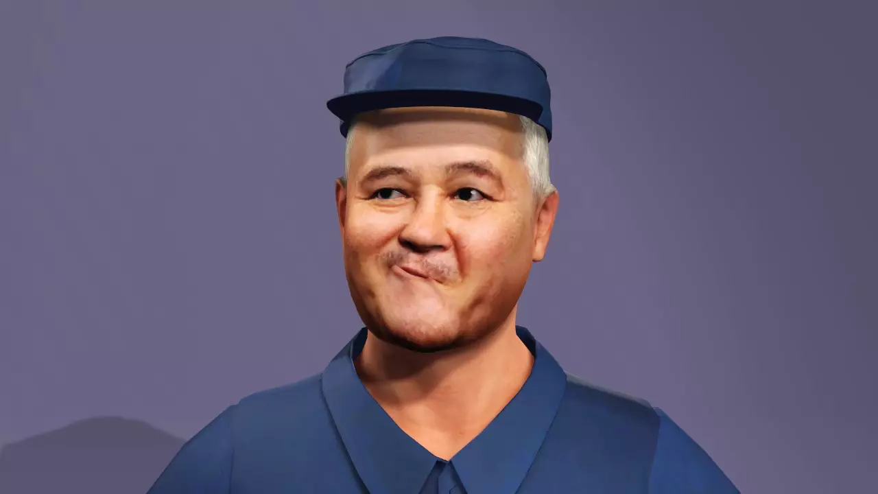 Realistic Comedy Character Zhao Benshan Chinese Comedy Actor 3D model_15