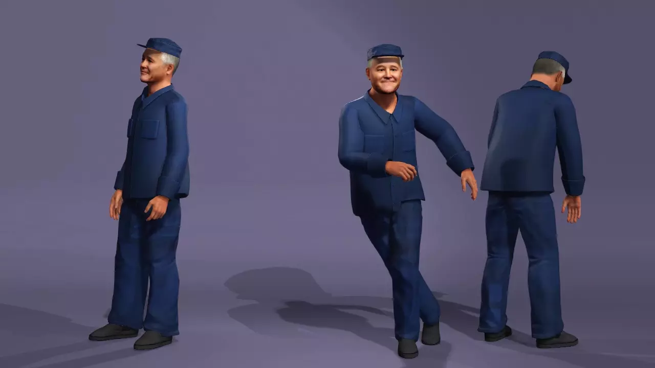 Realistic Comedy Character Zhao Benshan Chinese Comedy Actor 3D model_18