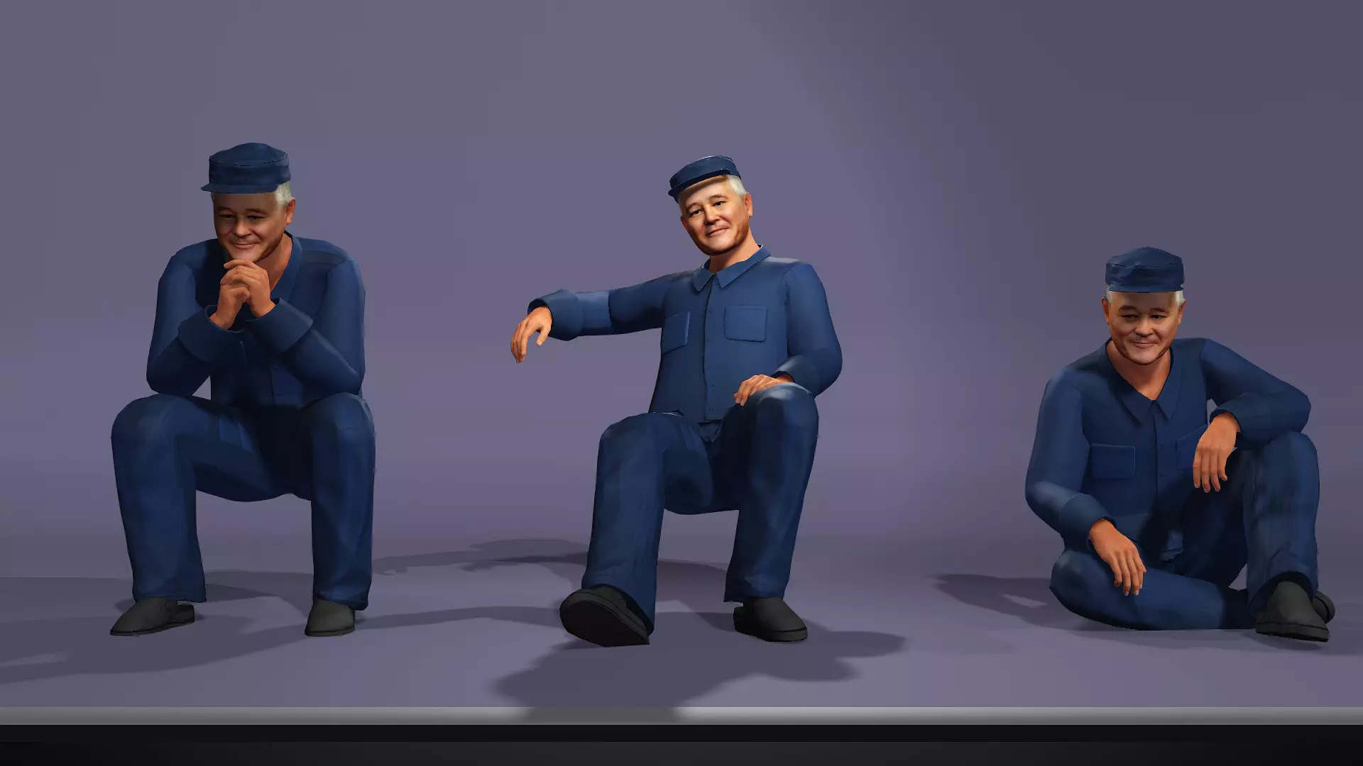 Realistic Comedy Character Zhao Benshan Chinese Comedy Actor 3D model_4