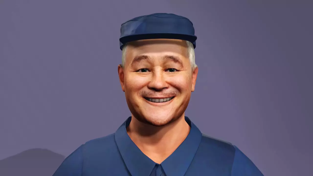 Realistic Comedy Character Zhao Benshan Chinese Comedy Actor 3D model_20