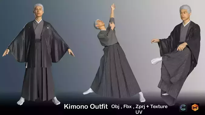 Kimono 3D Clothing Outfit