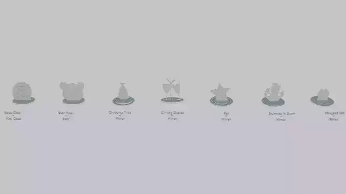 Christmas Cheer Mini Pack Emoji Statues 3D print model