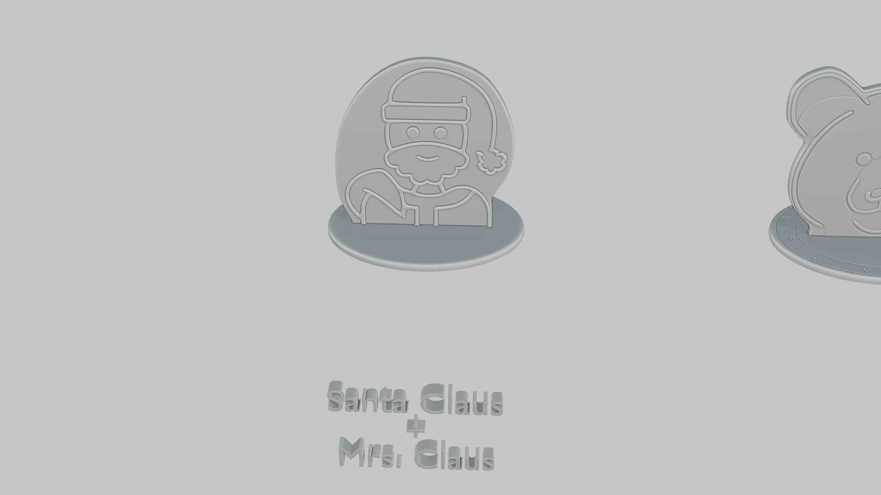 Christmas Cheer Mini Pack Emoji Statues 3D print model_1