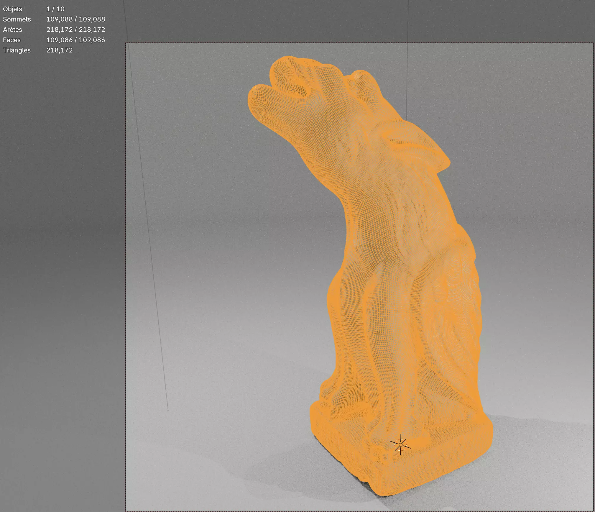 Aunthentic gargoyle stone sculpture Low-poly 3D model_3