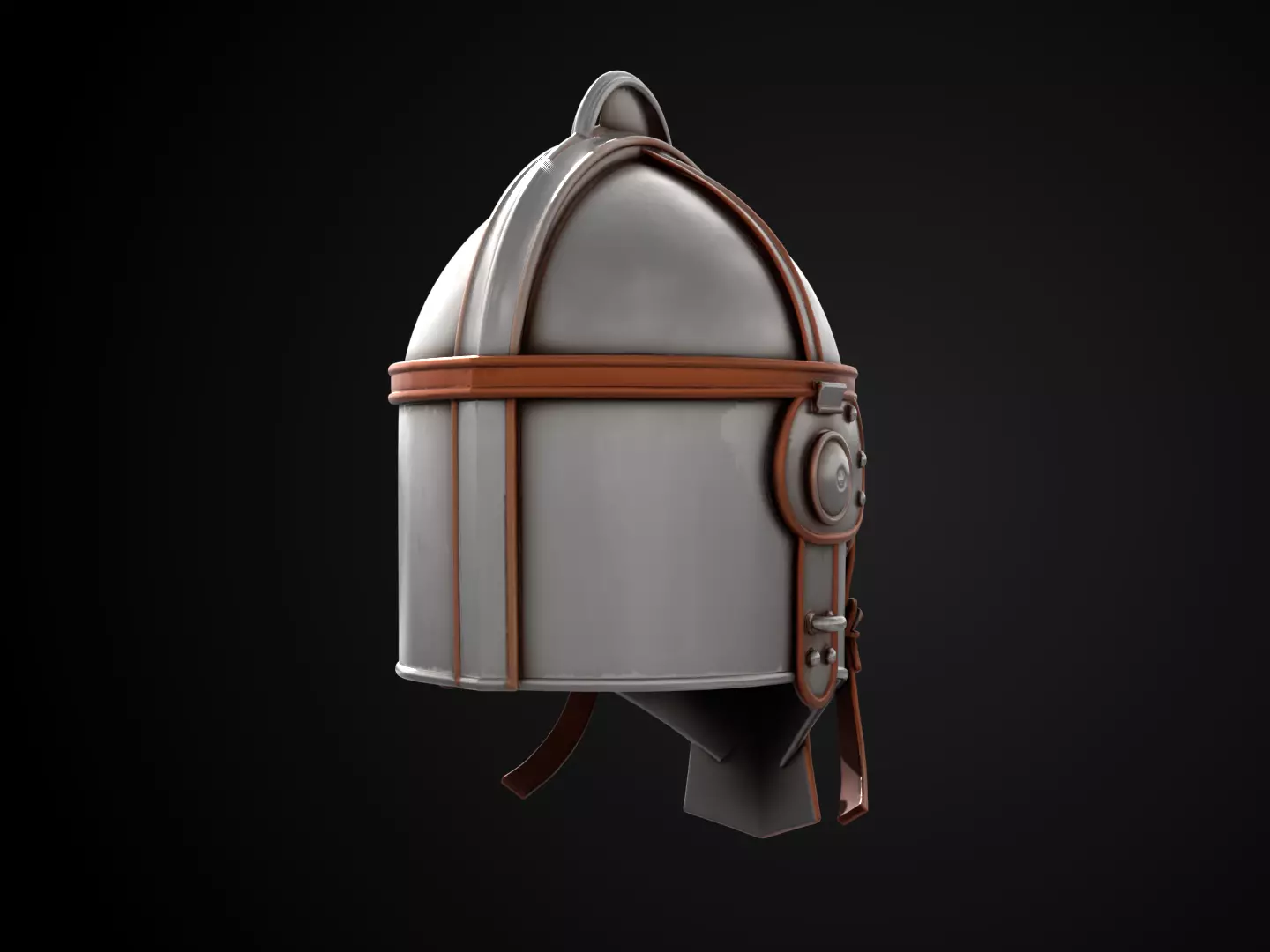 Stylized Medieval Helmet - Young Squire 3D print model_5