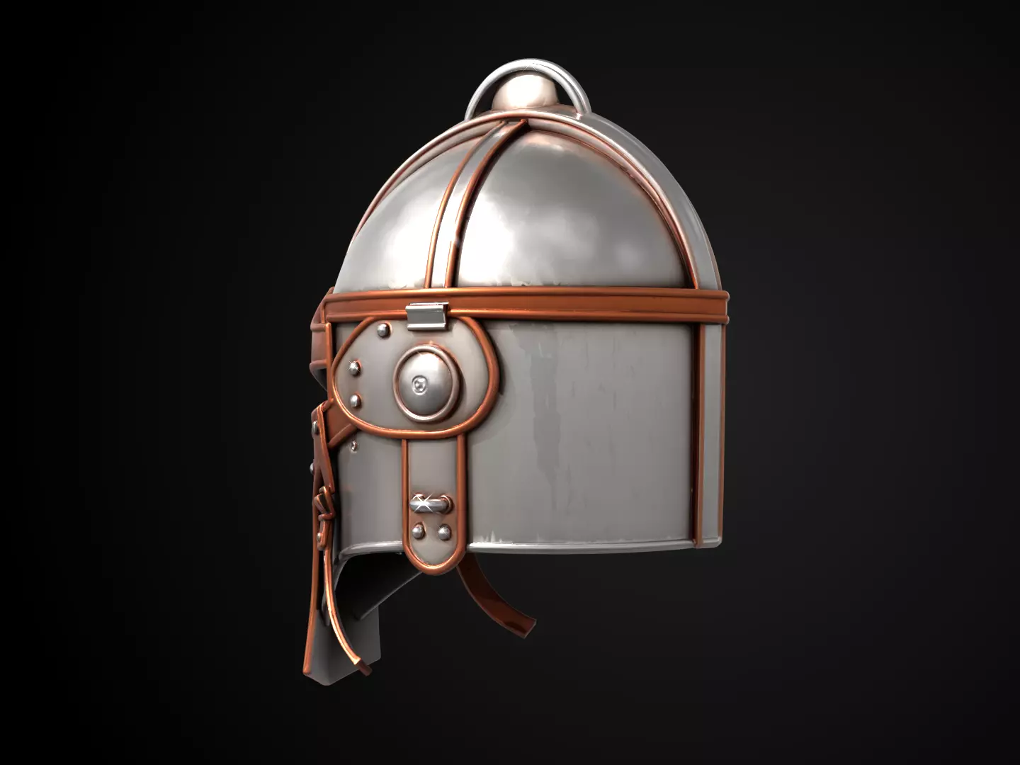 Stylized Medieval Helmet - Young Squire 3D print model_8