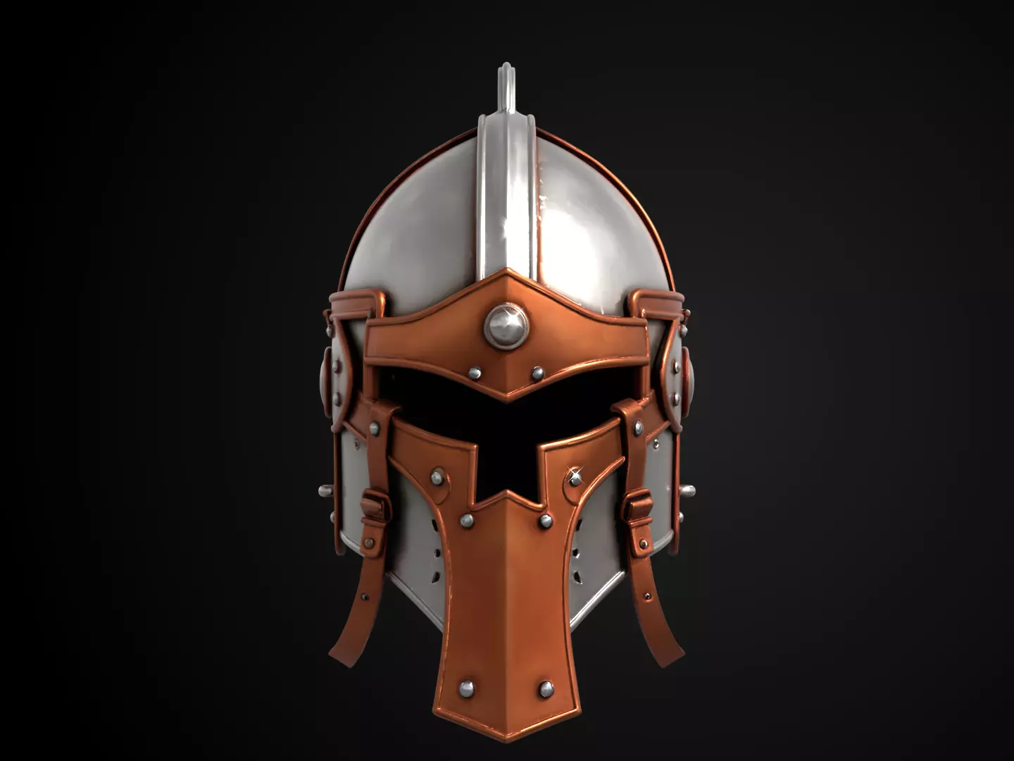 Stylized Medieval Helmet - Young Squire 3D print model_12