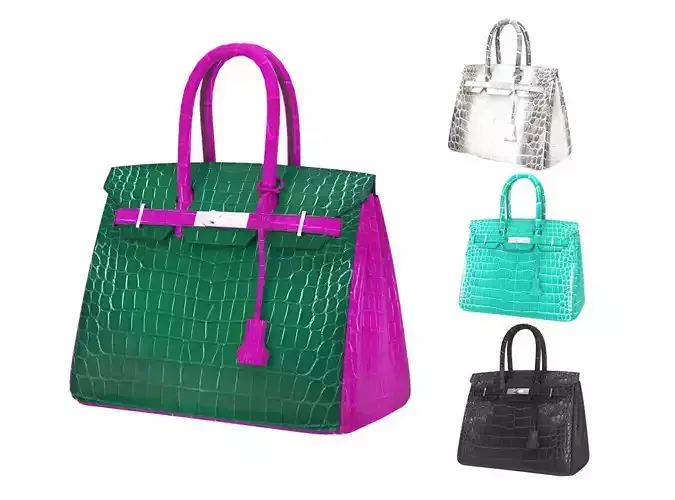HMS Birkin 30 3D Handbag Model Collection
