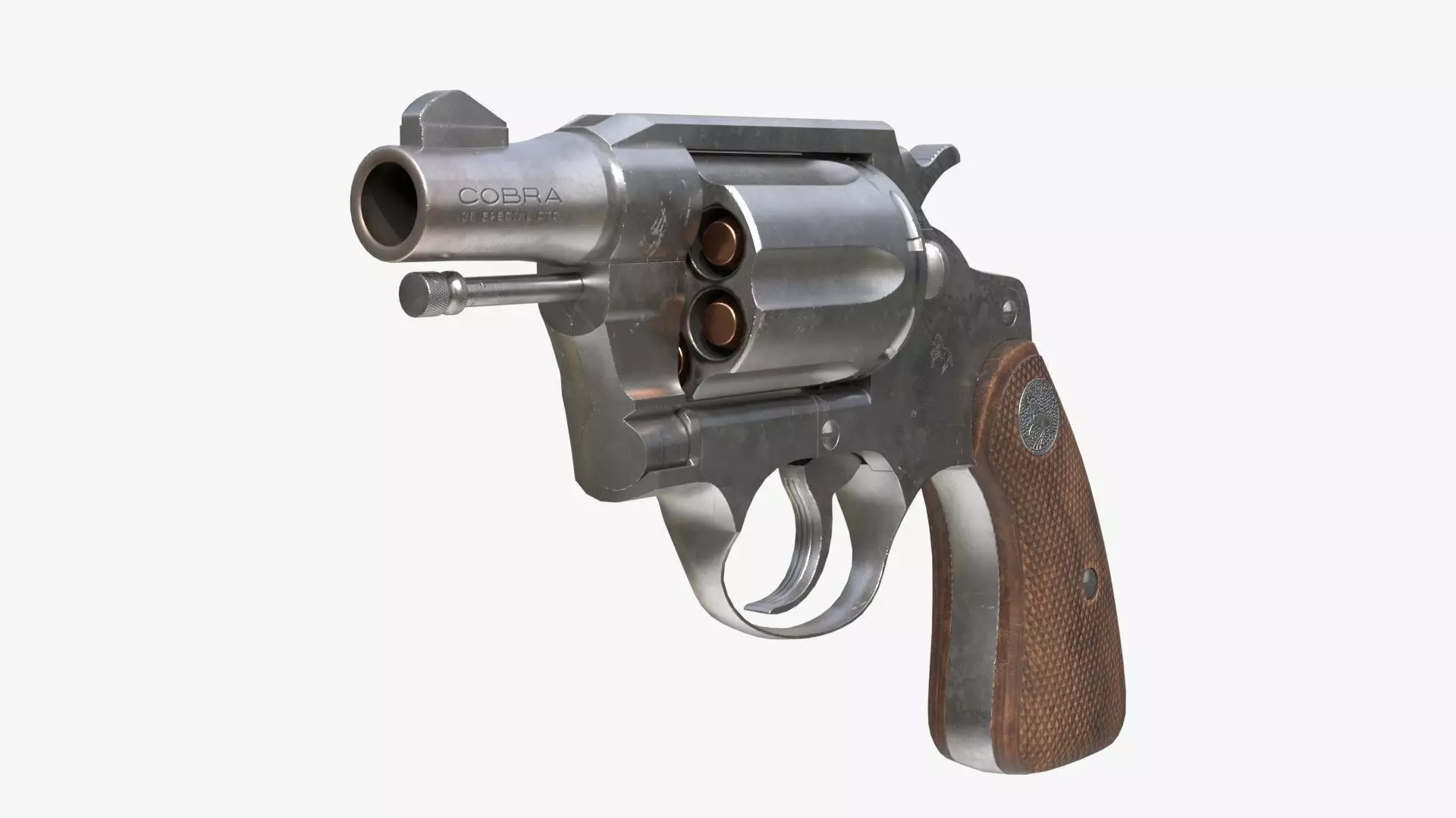 Colt cobra revolver Low-poly 3D model_7