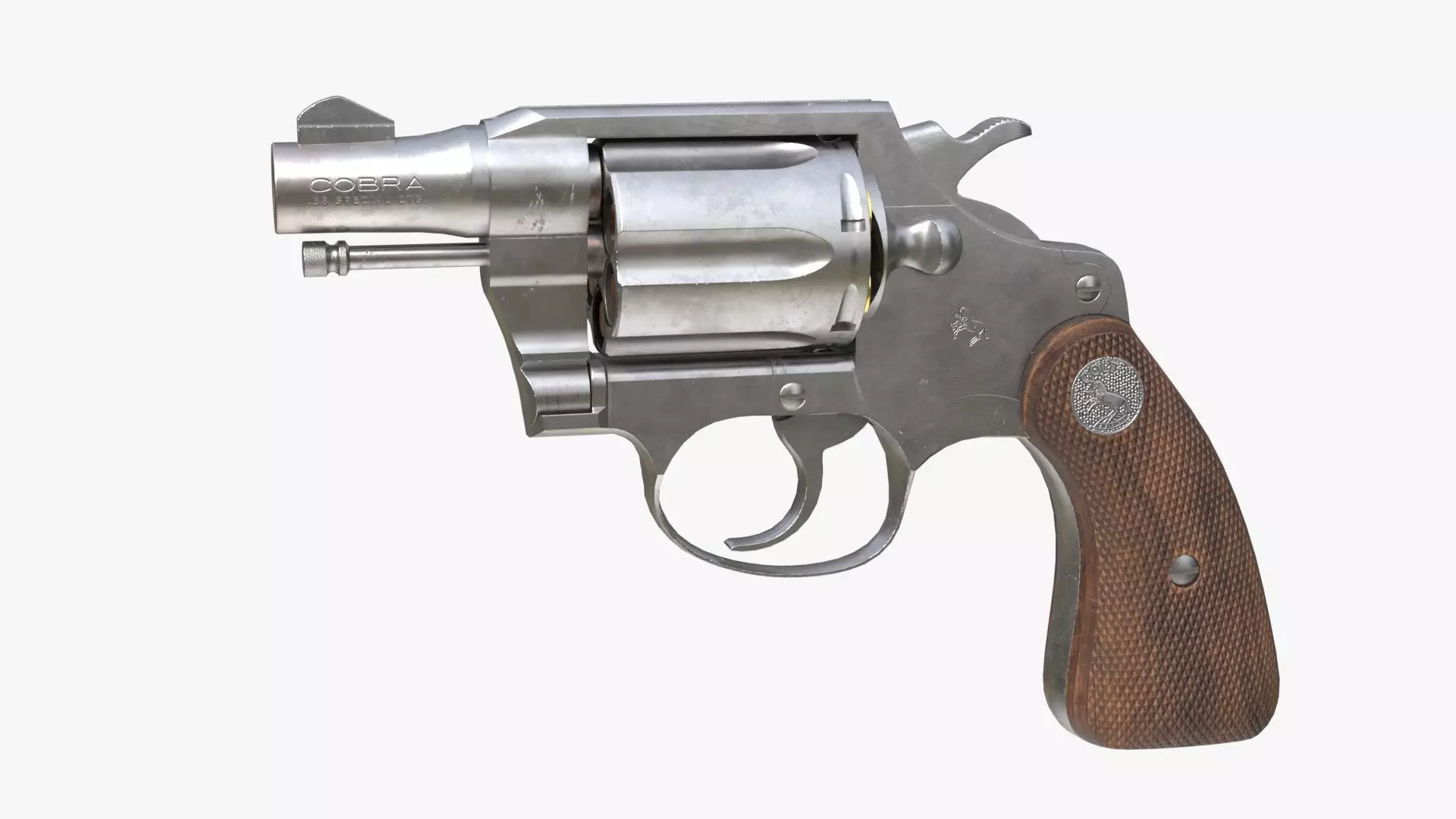 Colt cobra revolver Low-poly 3D model_6