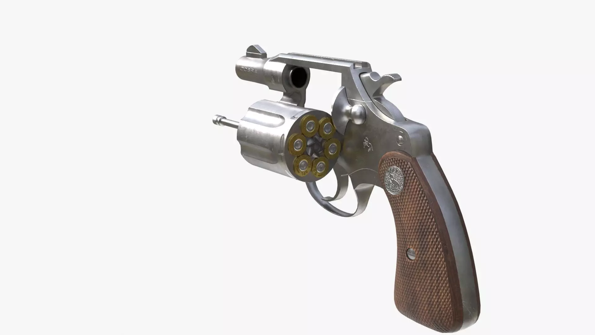 Colt cobra revolver Low-poly 3D model_13