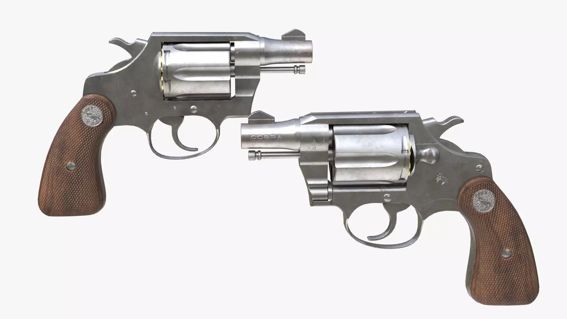 Colt cobra revolver Low-poly 3D model_2