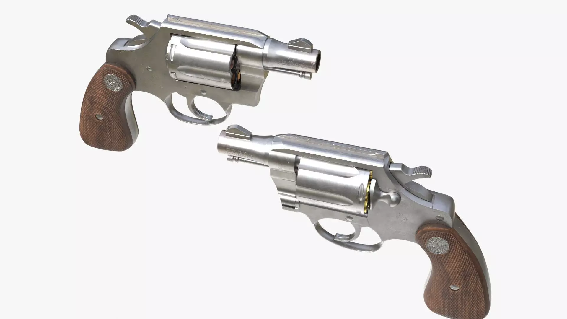Colt cobra revolver Low-poly 3D model_3