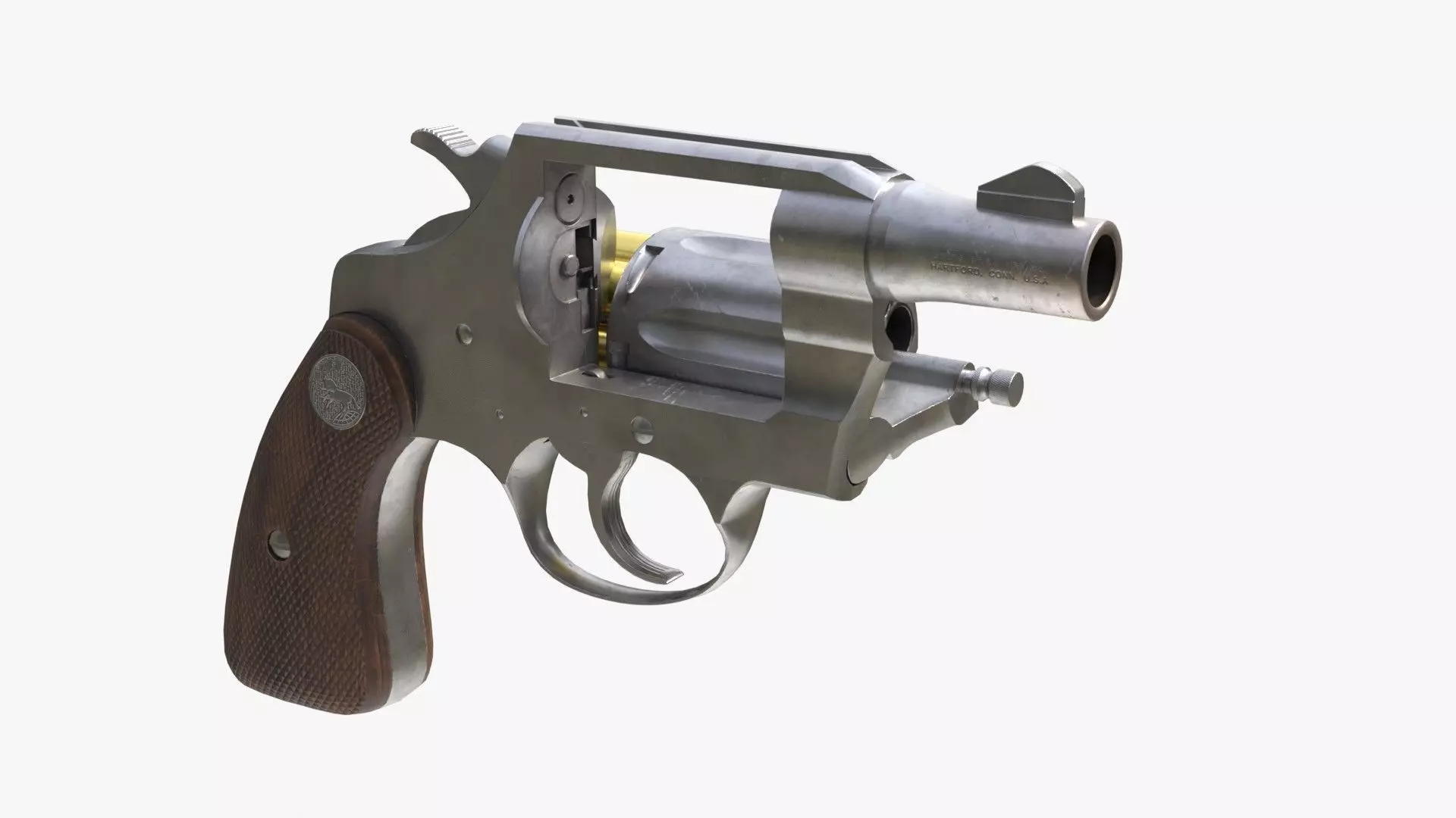 Colt cobra revolver Low-poly 3D model_15