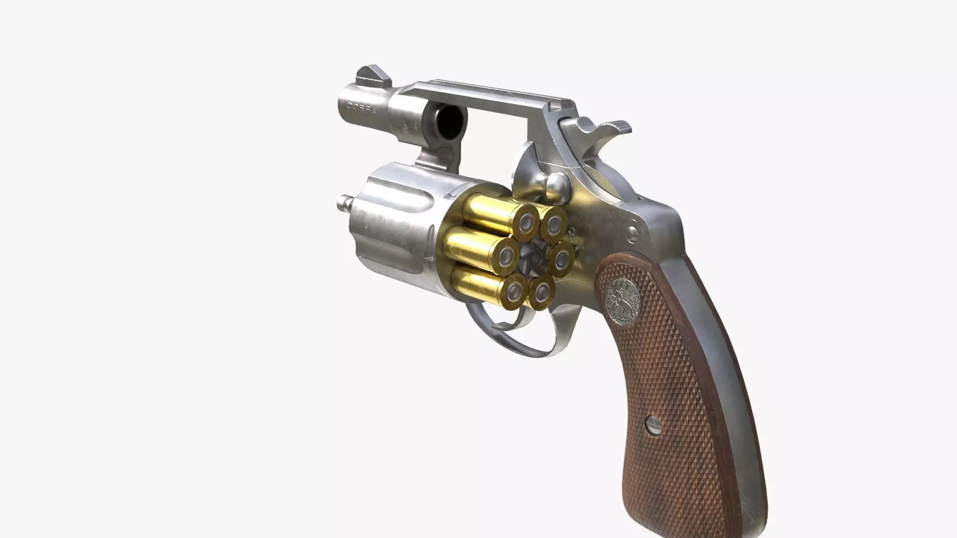 Colt cobra revolver Low-poly 3D model_12